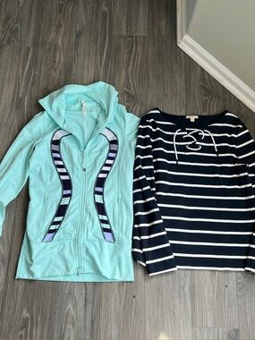 Lot bundle Barbour Watergate Overlayer Henley Lace 6 lululemon blue zip up 4